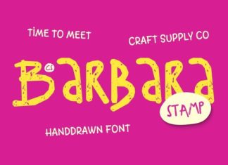 CS Barbara Stamp Font preview image 1