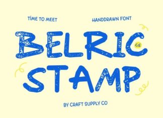 CS Belric Stamp Font preview image 1