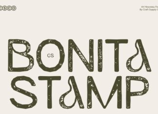 CS Bonita Stamp Font preview image 1
