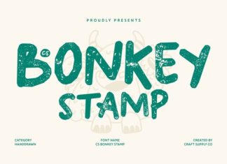CS Bonkey Stamp Font preview image 1