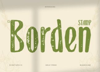 CS Borden Stamp Font preview image 1