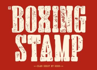 CS Boxing Stamp Font preview image 1