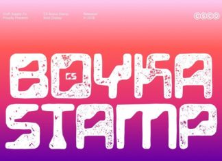 CS Boyka Stamp Font preview image 1