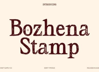CS Bozhena Stamp Font preview image 1