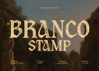 CS Branco Stamp Font preview image 1