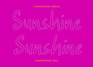 CS Damita Dashed Font preview image 2