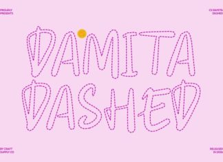CS Damita Dashed Font preview image 1