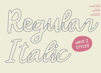CS Danica Dashed Font preview image 2