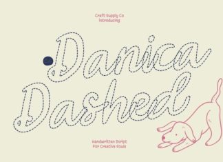CS Danica Dashed Font preview image 1