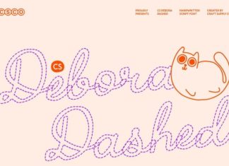 CS Debora Dashed Font preview image 1