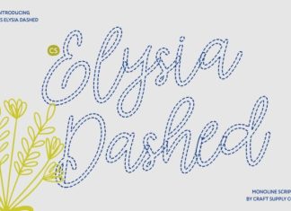 CS Elysia Dashed Font preview image 1