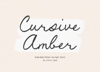 Cursive Amber Script Font preview image 1