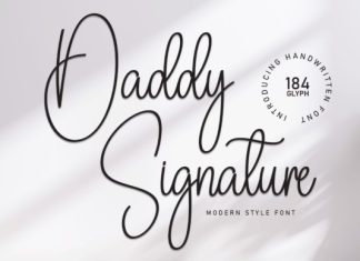 Daddy Signature Handwritten Font preview image 1