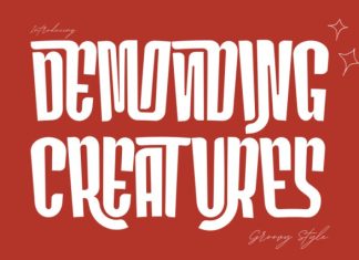 DEMANDING CREATURES FONT preview image 1