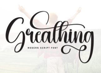 Greathing Script Font preview image 1