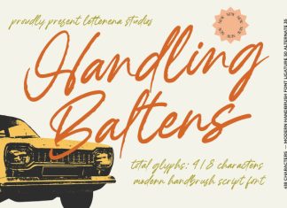 Handling Baltens Handwritten Font preview image 1