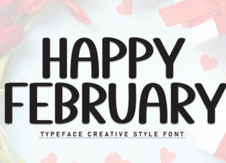Happy February Display Font preview image 1