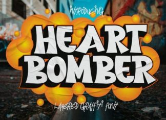 Heart Bomber Font Font preview image 1