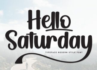 Hello Saturday Script Font preview image 1