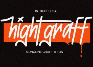 Hightgraff – Monoline Handwritten Font preview image 1
