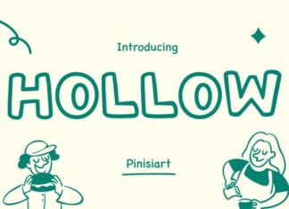 Hollow Font preview image 1