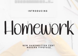Homework Script Typeface preview image 1