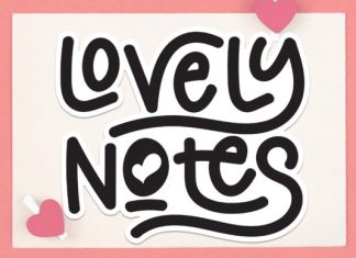 Lovely Notes Script Font preview image 1