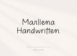 Marllena Handwritten Font preview image 1