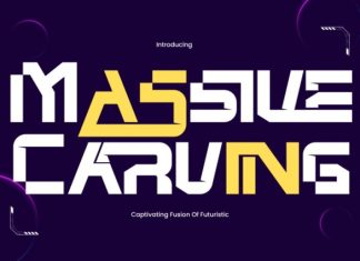 Massive Carving Font preview image 1