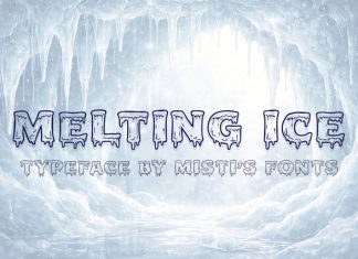 Melting Ice Font preview image 1