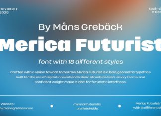 Merica Futurist Font preview image 1