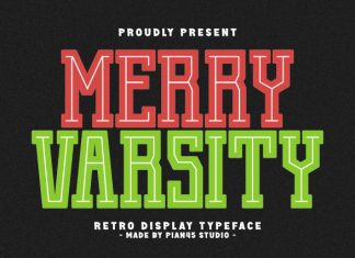 Merry Varsity Font preview image 1