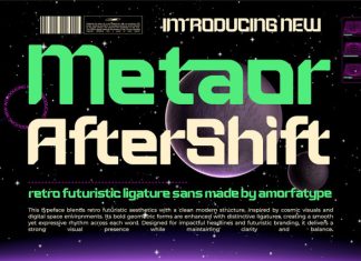 Metaor Aftershift Font preview image 1