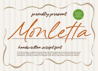 Monletta Handwritten Font preview image 1
