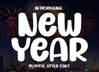 New Year Display Typeface preview image 1