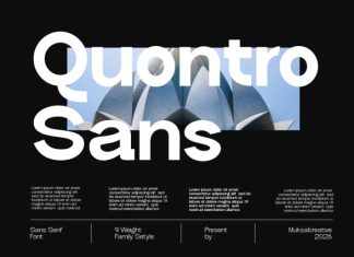 Quantro Sans Med Font preview image 1