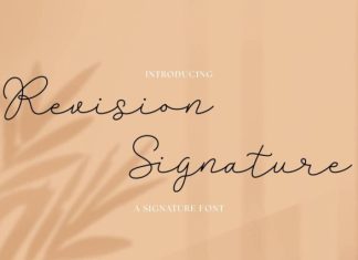 Revision Signature Font preview image 1