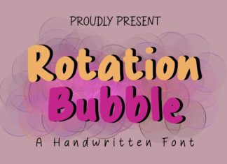 Rotation Bubble Font preview image 1