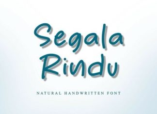 Segala Rindu Handwritten Font preview image 1