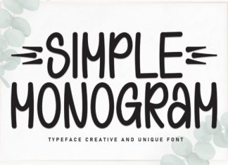 Simple Monogram Font preview image 1