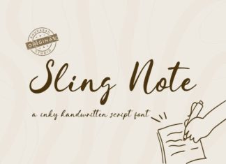 Sling Note Handwritten Font preview image 1
