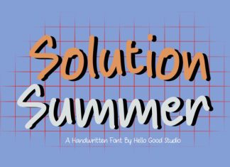 Solution summer Font preview image 1