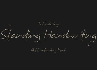 Standing Handwriting Font preview image 1