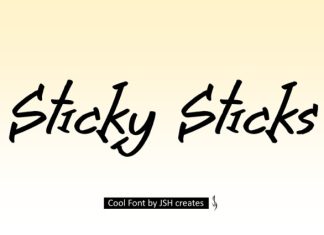 Sticky Sticks Font preview image 1