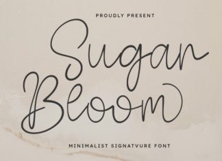Sugar Bloom Handwritten Font preview image 1