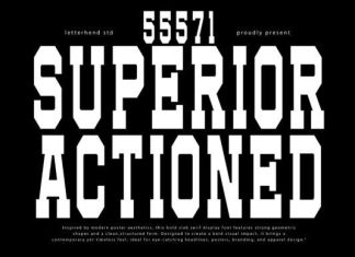 Superior Actioned Font preview image 1