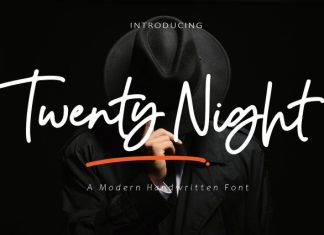 Twenty Night Handwriting Font preview image 1