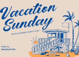 Vacation Sunday Font preview image 1
