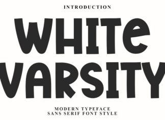 White Varsity Font preview image 1