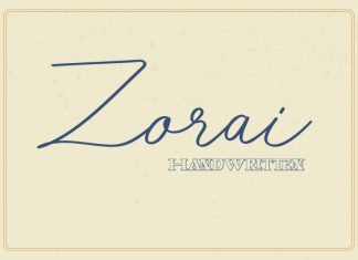 Zorai Handwriting Font preview image 1